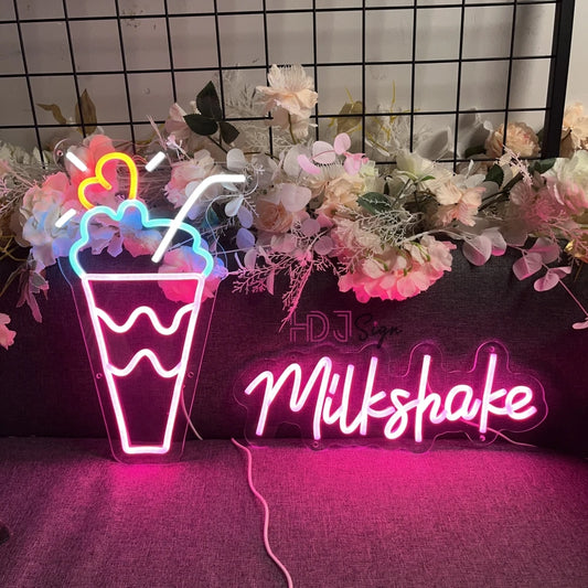 Milkshake Neon Sign